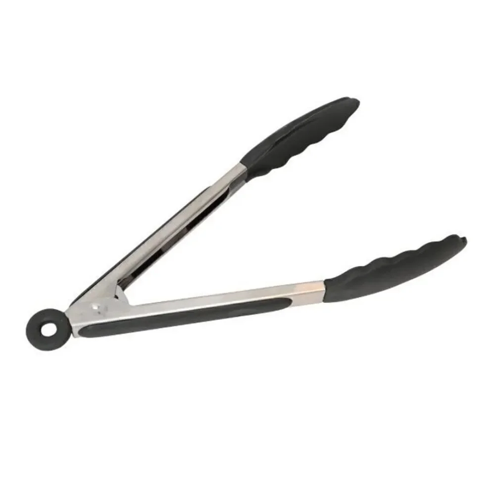 ECO QUALITY - NWT Set of 4 Stainless Steel Kitchen Tongs. 8” w/Silicone Tips